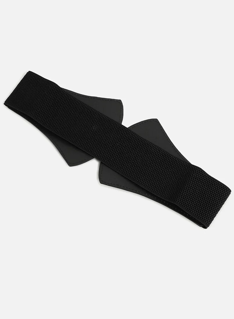 صوص هاوت Black Solid Waist Belt