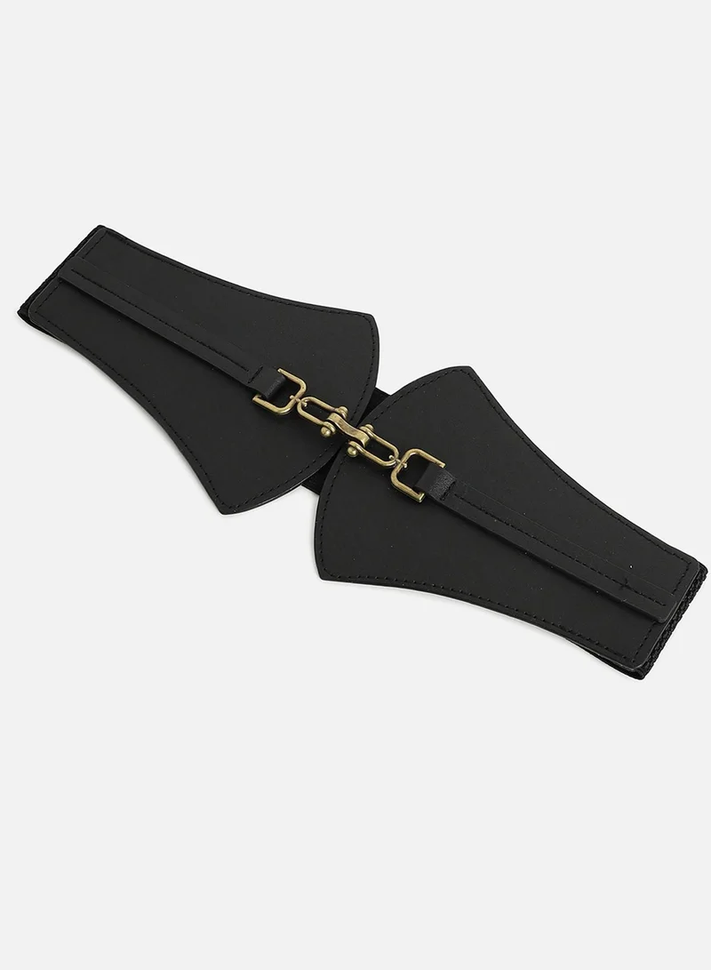 صوص هاوت Black Solid Waist Belt
