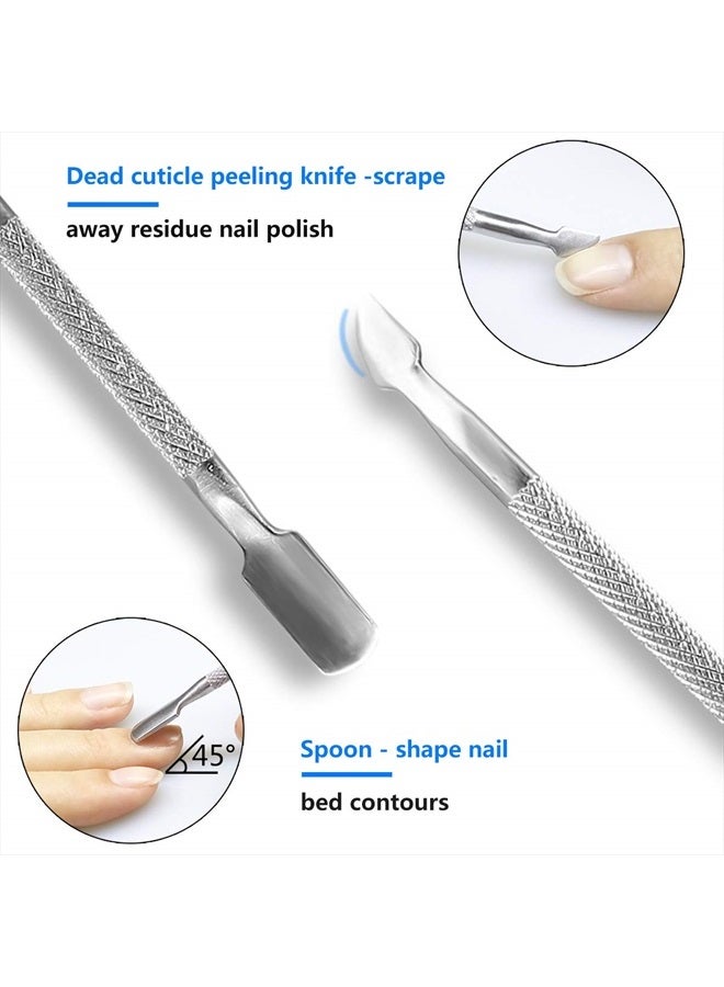 STWIE 10pcs Pimple Popper Blackhead Remover Tool +Ear Wax Removal +Cuticle Pusher Stainless Steel Comedone Zit Blemish Acne Kit with Brush & Leather Bag  - Image 5
