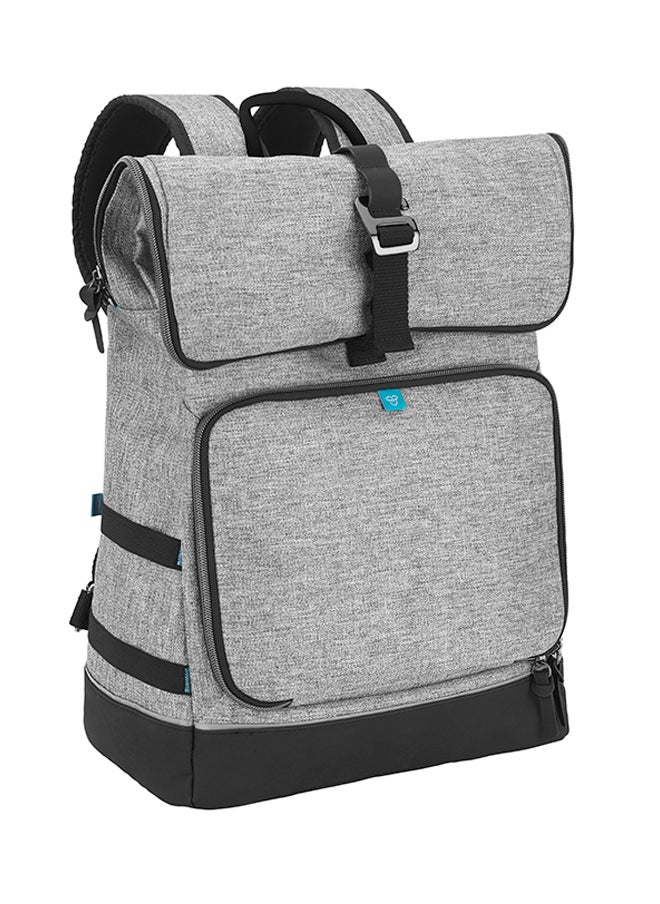 babymoov Babymoov Sancy Diaper Bag Backpack, Unisex Back Pack With Heavy Duty Roll - Top Closure, Large Insulated Compartment, Changing Pad And Accessories, Smokey  - Image 1