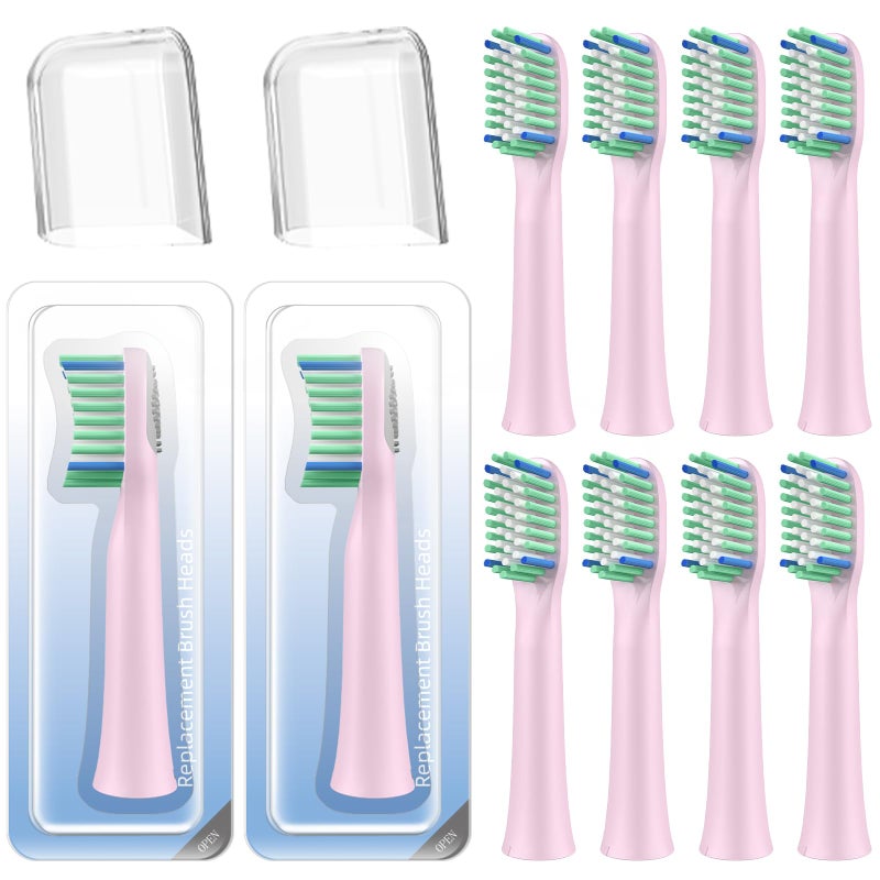 Toolsy 10 Pack Toothbrush Replacement Heads Compatible with Rtauys M5 Sonic Electric Toothbrush (Sakura Pink, 10 Count(Pack of 1)) - Image 1