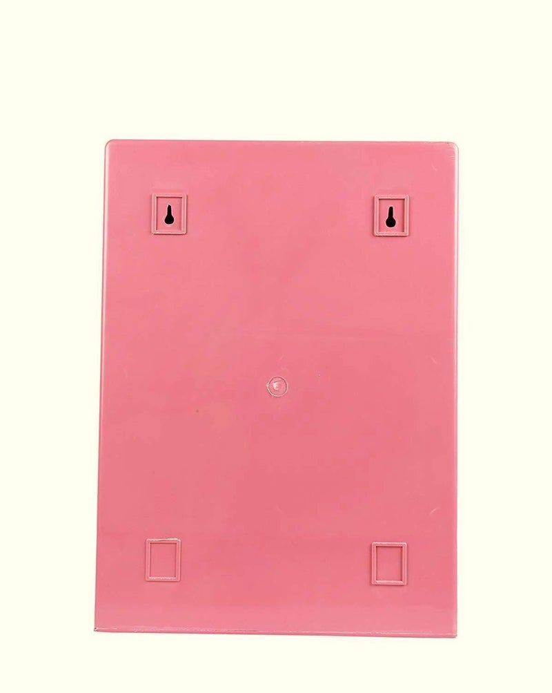 Epraiser ABS Unbreakable Z-GM 102 Bathroom Mirror Single Door Cabinet with Storage Chest/Shelves with Outside Special Shelf,16"X4"X12" Plastic Wall Shelf (Pink) - Image 3