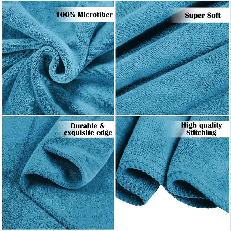 Sassoon Venir Microfiber 2 Piece Hand Towels in 450 GSM (40x60cm, Peacock Color) - Absorbent & Quick Dry Multipurpose Hand Towels - Image 4