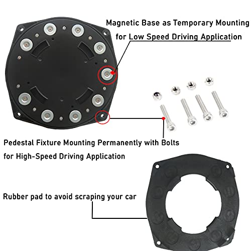 Lightronic مصباح عمل/ضباب LED ساطع للغاية للطرق الوعرة، مع تحكم عن بُعد لاسلكي، 6000K أبيض بارد، شعاع واسع بعيد المدى للشاحنات والقوارب، مقاوم للتآكل والاهتزاز، 12V/24V DC بتشطيب أسود، عبوة واحدة - Image 5