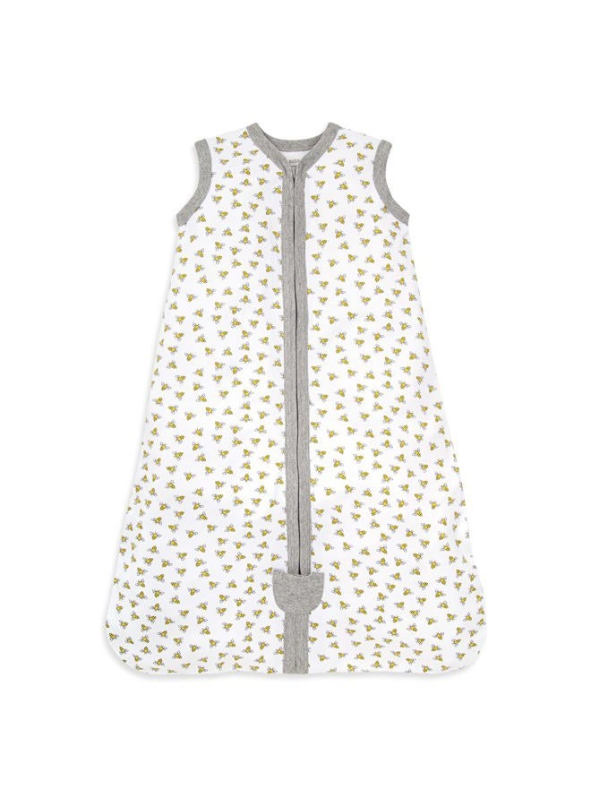Burt's Bees Baby Baby Beekeeper Wearable Blanket, 100% Organic Cotton, Swaddle Transition Sleeping Bag, Honey Bee Cloud, Small  - Image 1