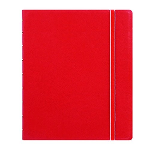FILOFAX دفتر ملاحظات FILOFAX القابل لإعادة التعبئة الكلاسيكي، 9.25" × 7.25" أحمر - غلاف أنيق يشبه الجلد مع صفحات قابلة للتحريك - إغلاق مرن، فهرس، جيب وعلامة صفحة (B115902U) - Image 1