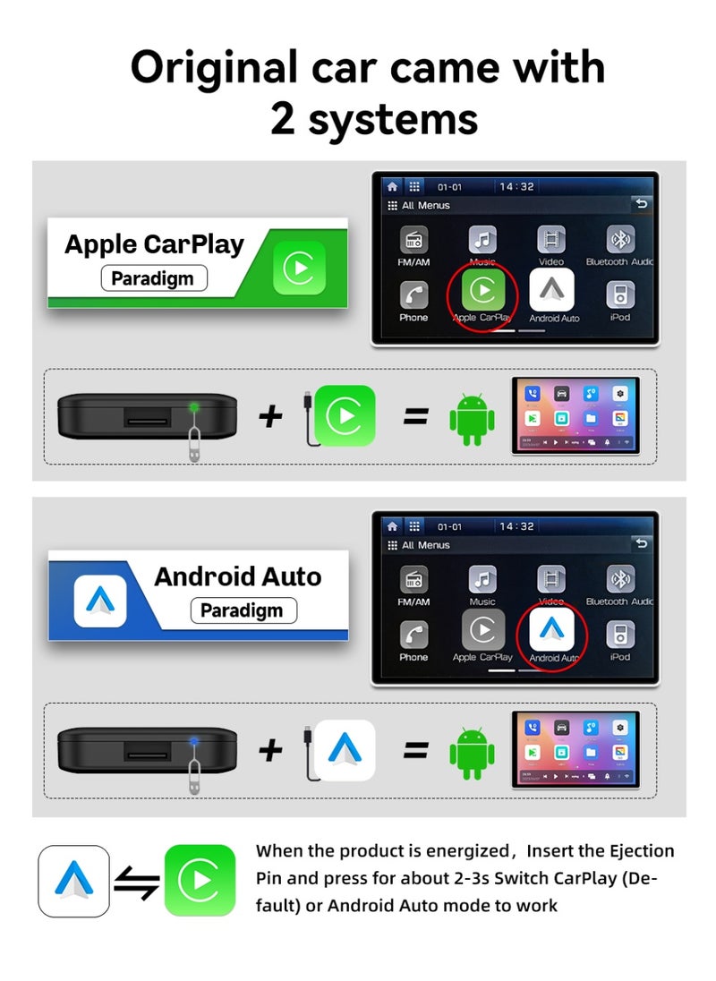 Neutral - 2025 Android TV Box Lite S for OEM Car Wireless CarPlay and Android Car Adapter HD Output HDMI Dual WiFi Streaming Box (SIZE: 4G+32G) - Image 1