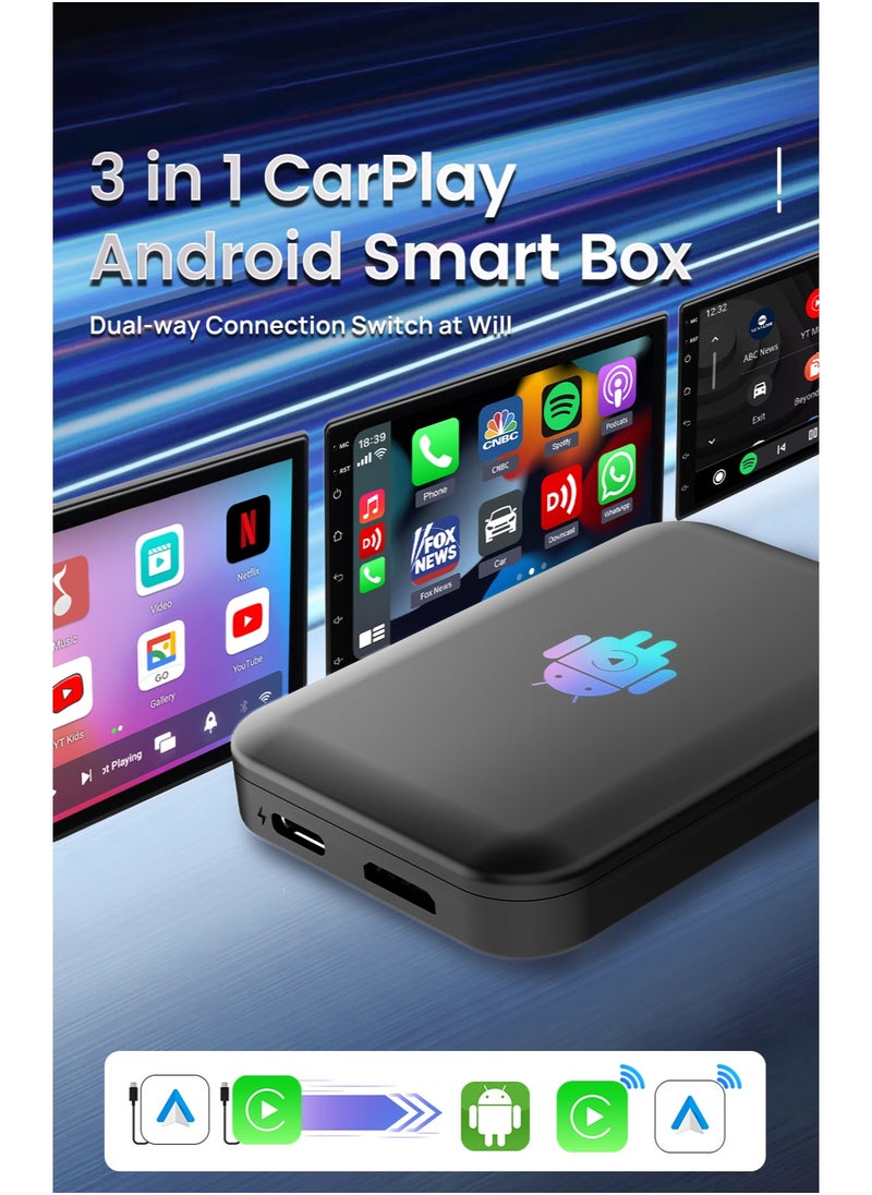 Neutral - 2025 Android TV Box Lite S for OEM Car Wireless CarPlay and Android Car Adapter HD Output HDMI Dual WiFi Streaming Box (SIZE: 4G+32G) - Image 1