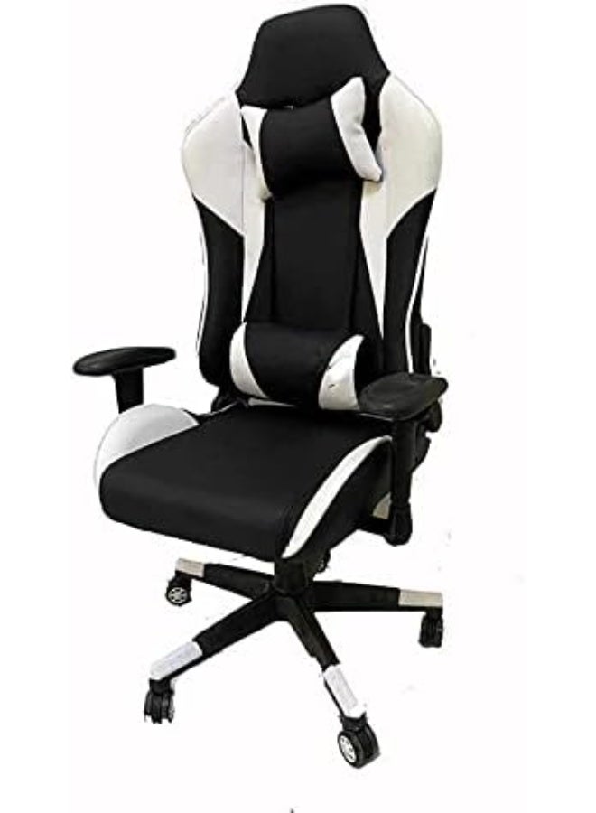 Ergonomic Gaming Chair Black and White High Back Computer Desk Chair with Adjustable Lumbar Support and Headrest for Esports Home Office