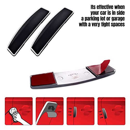GFX Stainless Steel Car Door Edge Guard – 4Pcs Black Scratch Protector Strips, Universal Fit for All Cars – Prevents Paint Damage, Chips & Dings – Durable, Stylish Auto Door Trim Accessory - Image 4