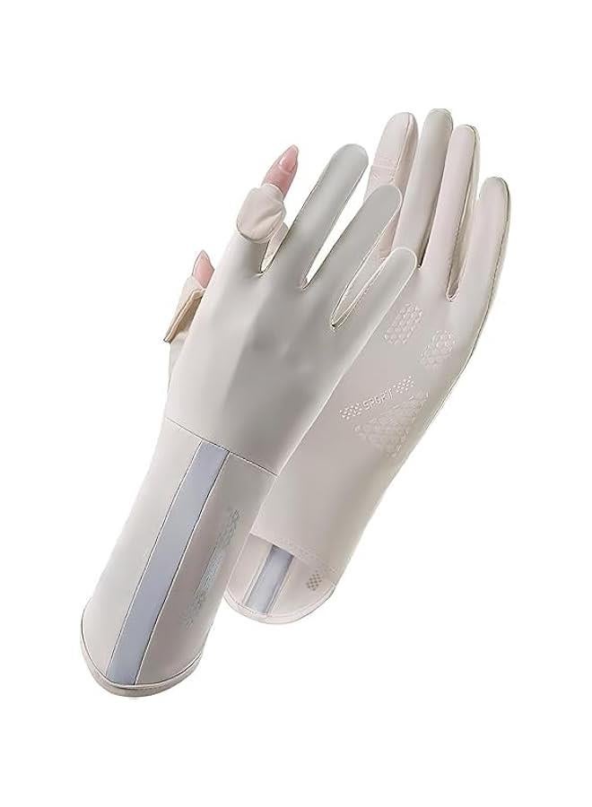 HOOKOR UV Sun Protection Gloves Women Non Slip Sun Gloves Driving Gloves Breathable Outdoor Cycling Gloves for Women,Full Finger Touchscreen Gloves - Image 1