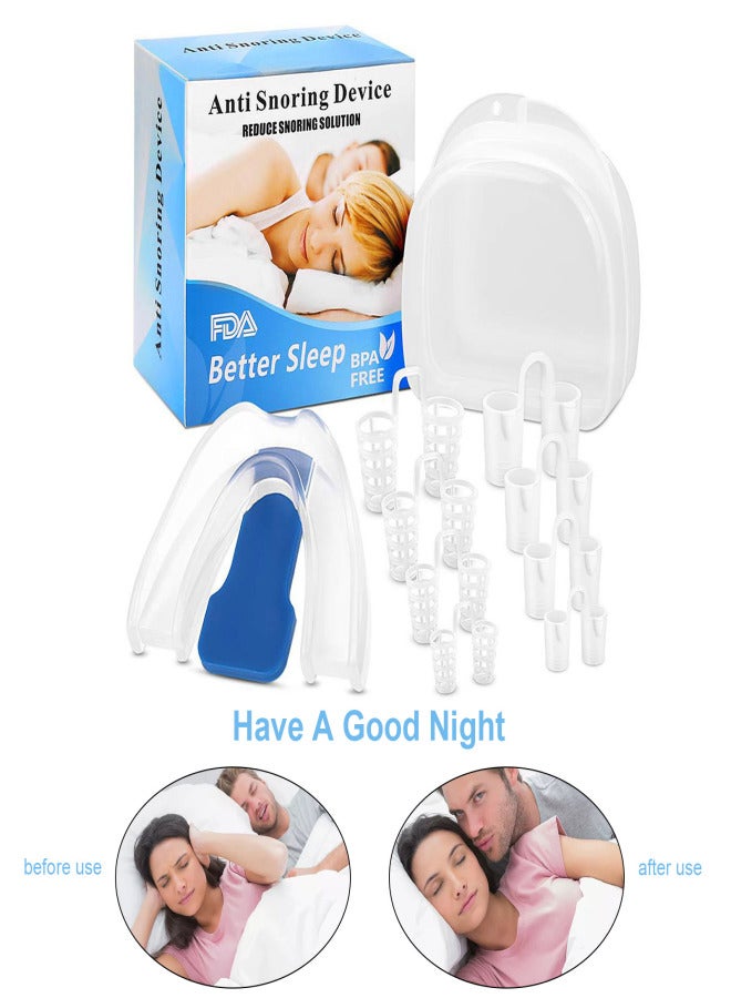 Stop Snoring Solution Mouth Guard Anti Snoring Clips Sleep Aid & Snore Stopper Anti Snore Instant Relief for Men & Women Restful Sleep at Night - Image 4