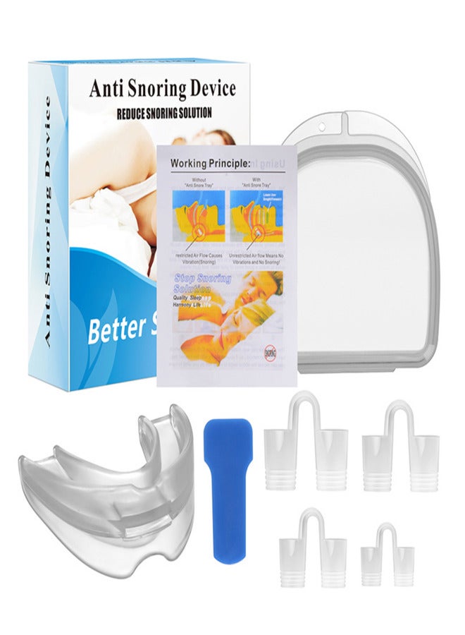 Stop Snoring Solution Mouth Guard Anti Snoring Clips Sleep Aid & Snore Stopper Anti Snore Instant Relief for Men & Women Restful Sleep at Night - Image 1