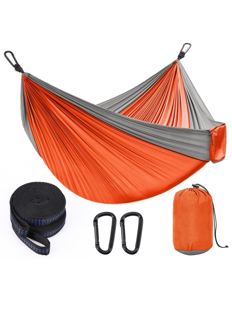 Y&D Camping Hammock Double Single Outdoor Hammocks with 2 Tree Straps Portable Lightweight Nylon Parachute for Travel Backpacking Hiking Backyard - Image 1
