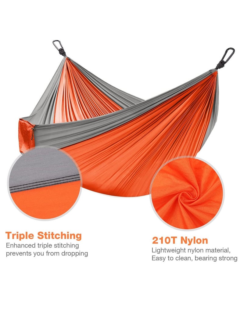 Y&D Camping Hammock Double Single Outdoor Hammocks with 2 Tree Straps Portable Lightweight Nylon Parachute for Travel Backpacking Hiking Backyard - Image 3