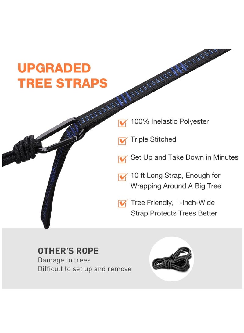 Y&D Camping Hammock Double Single Outdoor Hammocks with 2 Tree Straps Portable Lightweight Nylon Parachute for Travel Backpacking Hiking Backyard - Image 4