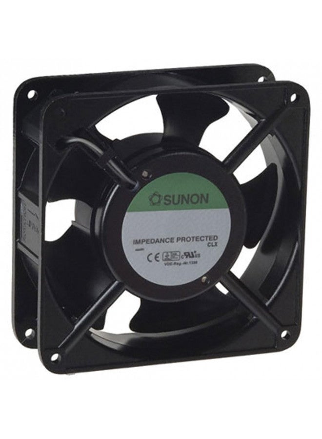 SUNON DP200A-2123XBT-R AC Fan Ball, 220 VAC, 117 CFM, Terminals, UL/CSA/TUV, 120 mm L x 120 mm W x 38 mm H