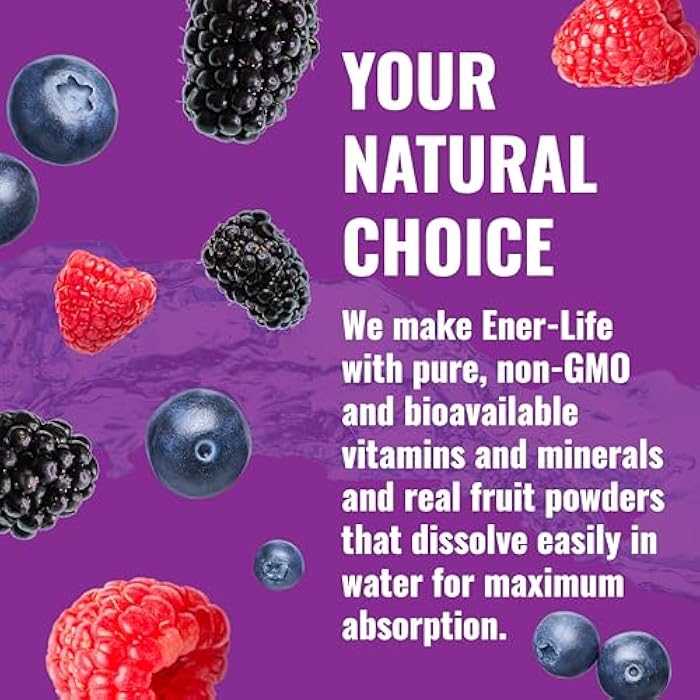 Ener-C مشروب إينر-4 للإلكتروليتات والترطيب والطاقة - مسحوق إلكتروليتات البوتاسيوم وفيتامين C والزنك - لتعافي العضلات والمناعة - مشروبات رياضية للنساء والرجال - سكر منخفض - نباتي، توت مختلط - 12 حبة - Image 5
