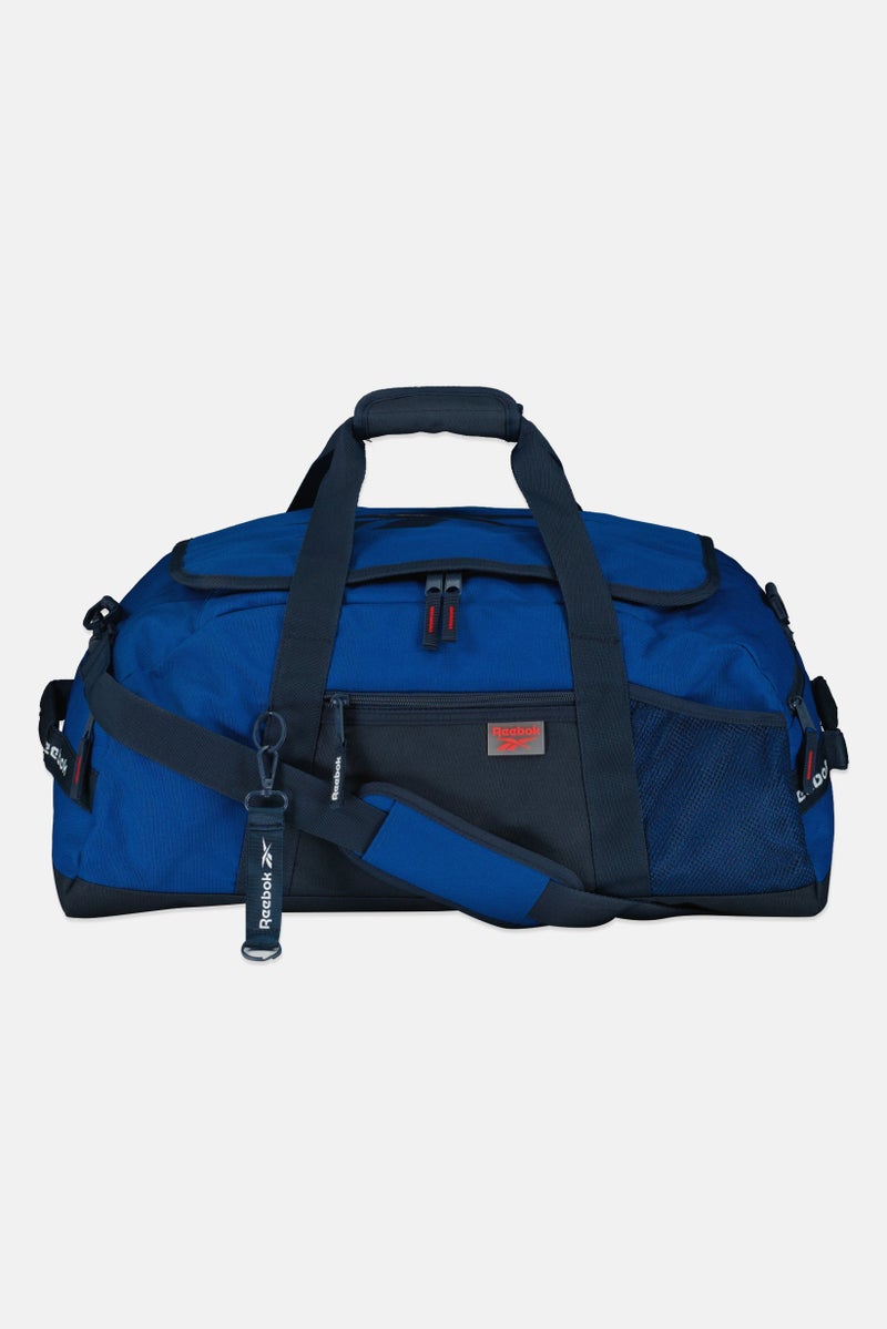 Reebok Men Brand Logo Duffle Sports Bag, Blue  - Image 1