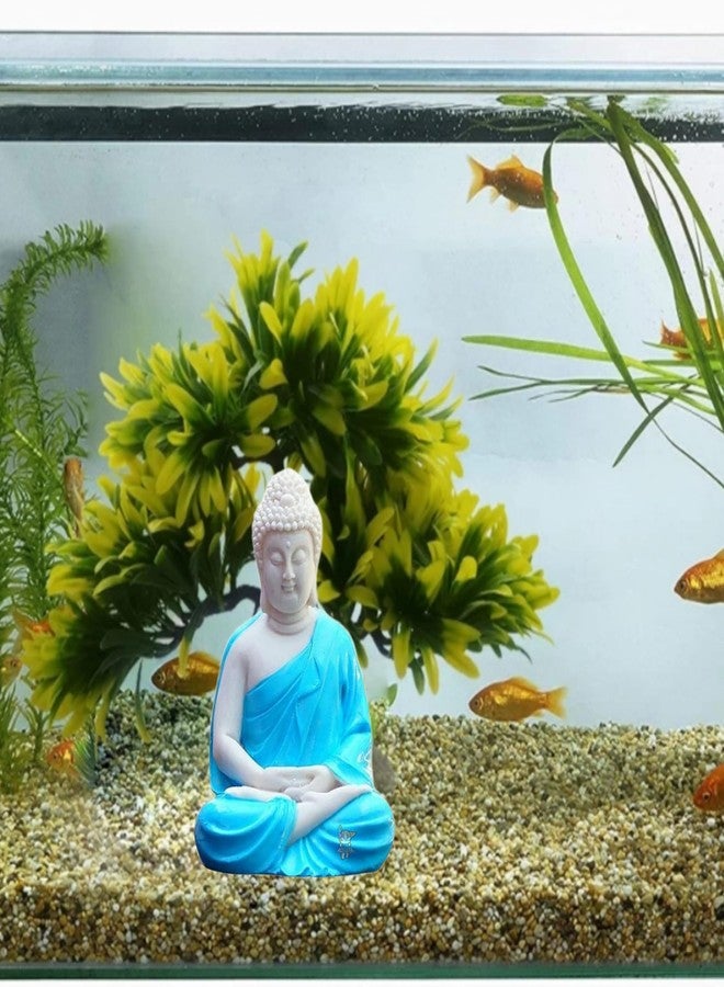 Mistletoe Handcrafted Dhyan Buddha Statue Aquarium Pond Fountains and Water or Fish Tank (Blue) - Image 4