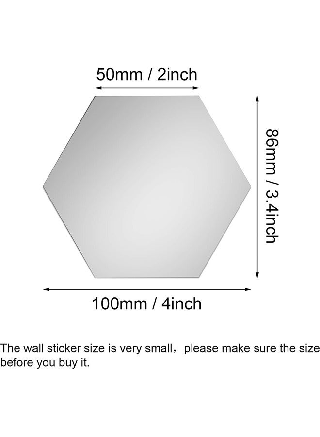 36PCS Hexagonal Acrylic Mirror Wall Stickers - Self-Adhesive and Removable Decorative Mirrors, 3D Geometric Design for Bedrooms, Living Rooms, Bathrooms, Offices, And Gyms, Easy to Install, Shatterproof u0026 Modern Home Decor - Image 2