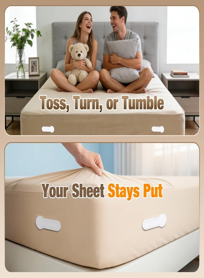HOUSE AGAIN Fitted Sheet Holders for King and Cal King Beds, Reinforced Locking System with Wide Straps Secures Every Edge, Keeps Sheets Smooth and Firmly in Place, Easy Setup, Sizes L - Image 2
