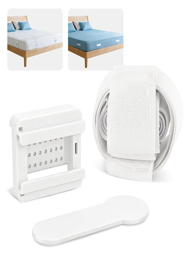 HOUSE AGAIN Fitted Sheet Holders for King and Cal King Beds, Reinforced Locking System with Wide Straps Secures Every Edge, Keeps Sheets Smooth and Firmly in Place, Easy Setup, Sizes L - Image 1
