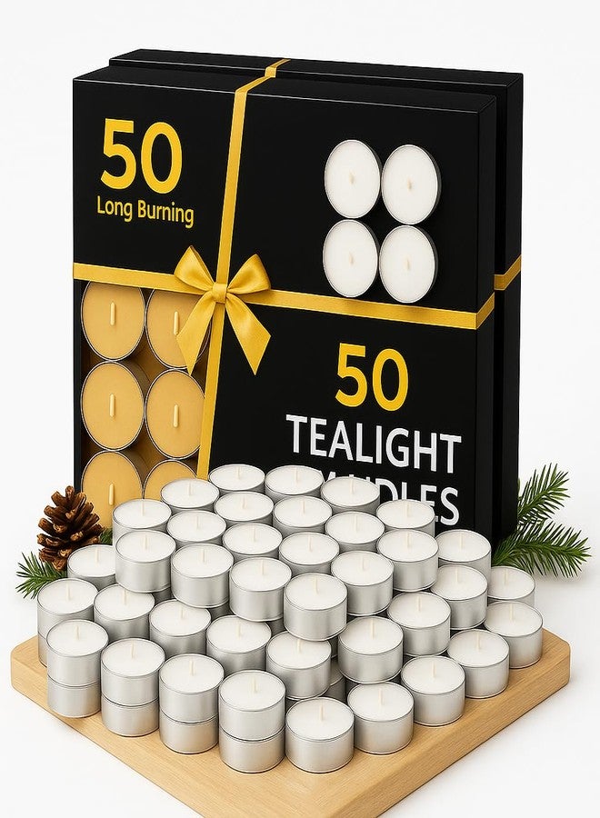 DRYPHON Wax Tealight Candles Set of 100 for Diwali Decoration for Home Decor | 2 Hours Burn Candles for Decoration Diwali Decor, Ganpati, Christmas | Tea Light Candles for Home Decoration (Set of 100) - Image 1