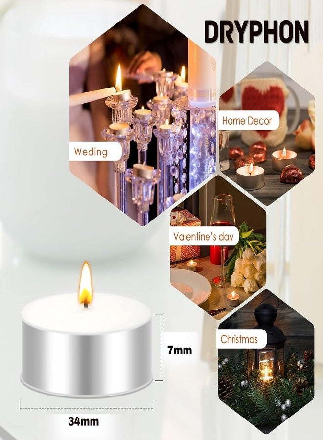 DRYPHON Wax Tealight Candles Set of 100 for Diwali Decoration for Home Decor | 2 Hours Burn Candles for Decoration Diwali Decor, Ganpati, Christmas | Tea Light Candles for Home Decoration (Set of 100) - Image 2
