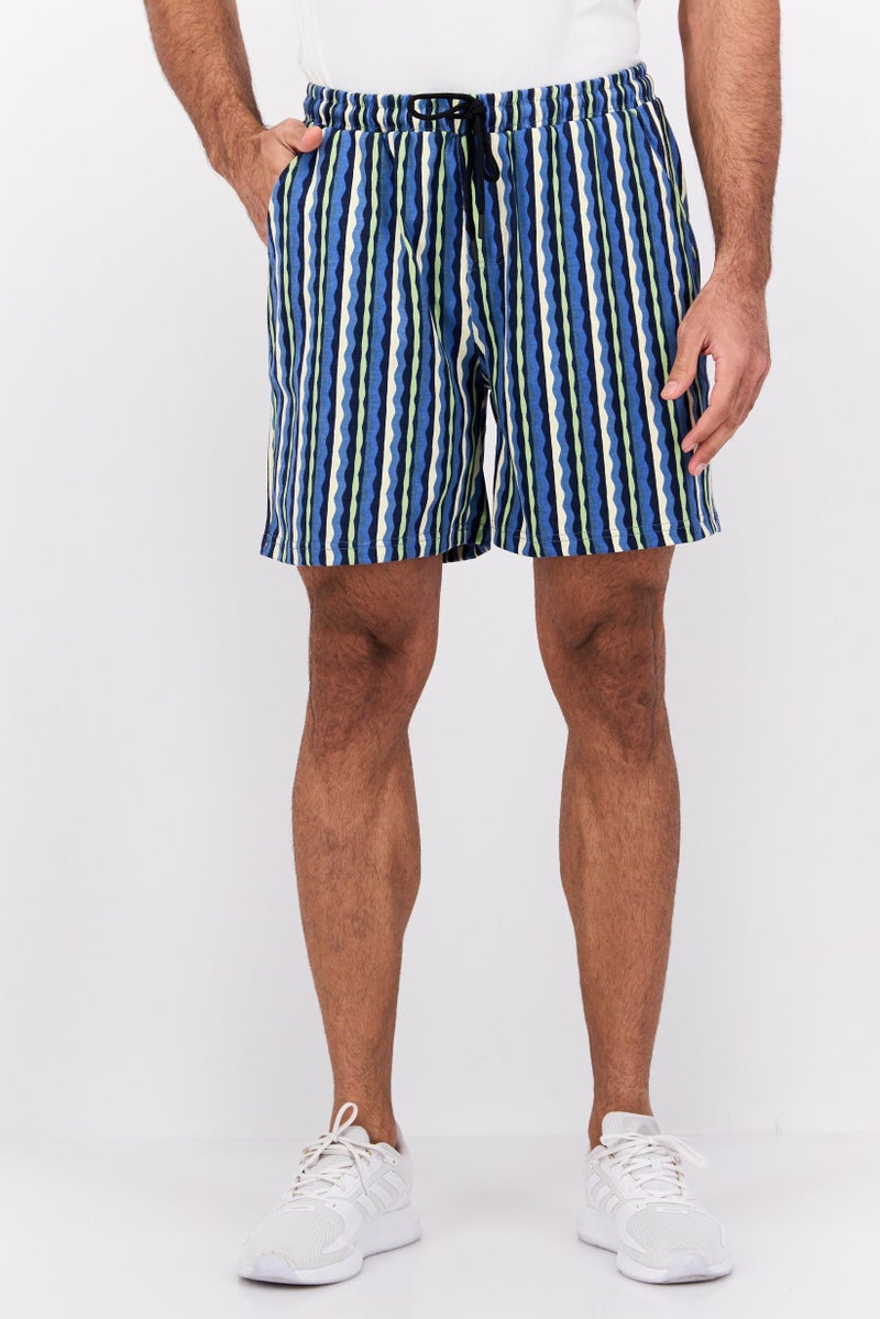 Original Paperbacks Men Stripe Basic Shorts, Multicolor - Image 1