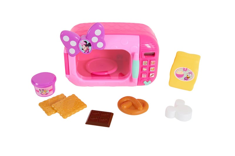 Minnie Disney Junior Minnie Mouse Marvelous Microwave Set and Accessories, 8-pieces, Pretend Play, Kids Toys for Ages 3 Up by Just Play - Image 4