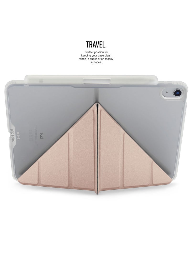 Pipetto Origami No3 Pencil Case for Apple iPad AIR 11 inch case (2024) M2 iPad Air 10.9 inch (2022/2020) 6th / 5th / 4th Generation Smart Cover with 5 in 1 Stand - Metallic Pink - Image 5