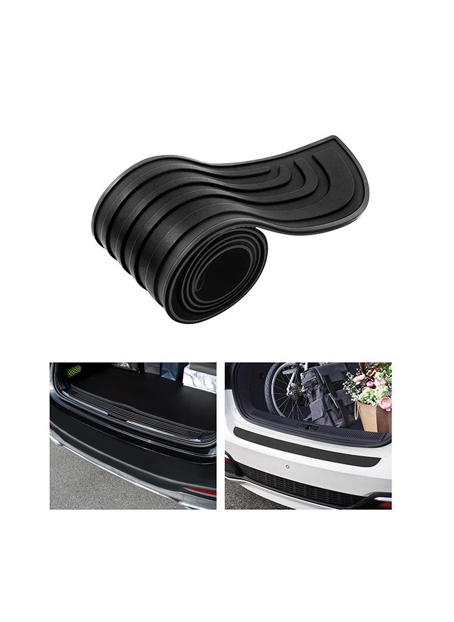 TodyJeyHo Car Rear Bumper Protector Guard,Rubber Car Rear Bumper Guard with Strong Adhesive for Protecting Trunk,Universal Car Accessories Exterior (Black)  - Image 1