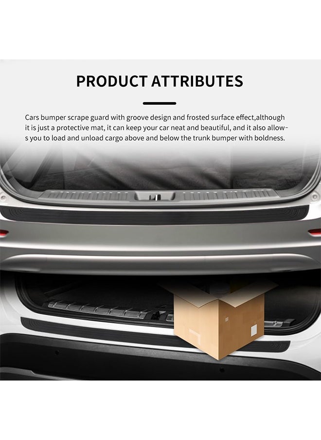 TodyJeyHo Car Rear Bumper Protector Guard,Rubber Car Rear Bumper Guard with Strong Adhesive for Protecting Trunk,Universal Car Accessories Exterior (Black)  - Image 3