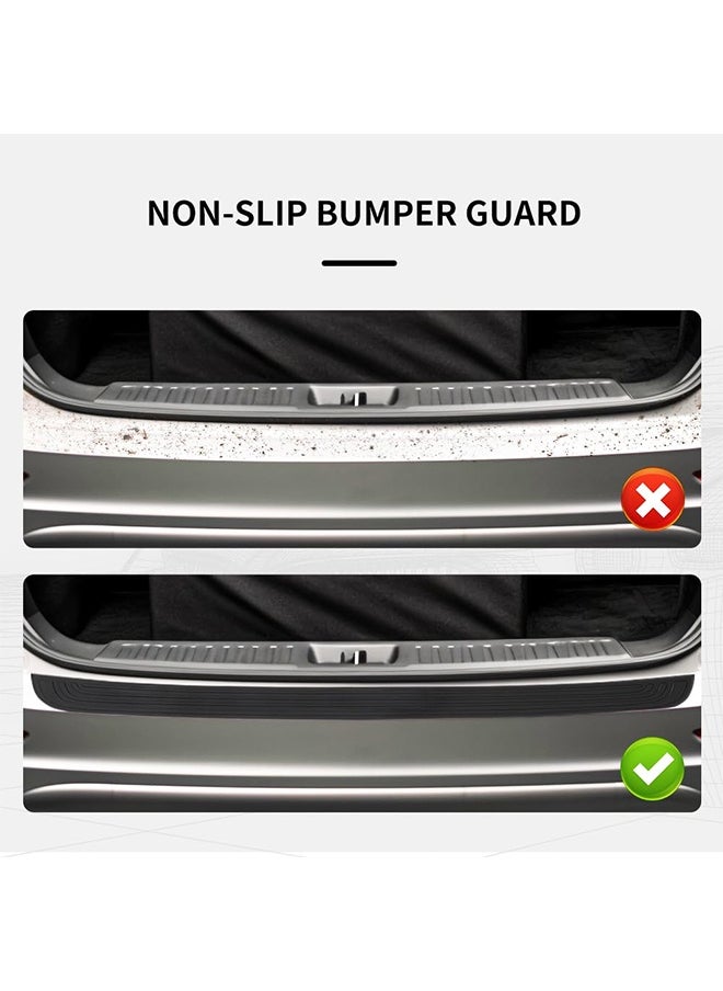 TodyJeyHo Car Rear Bumper Protector Guard,Rubber Car Rear Bumper Guard with Strong Adhesive for Protecting Trunk,Universal Car Accessories Exterior (Black)  - Image 4