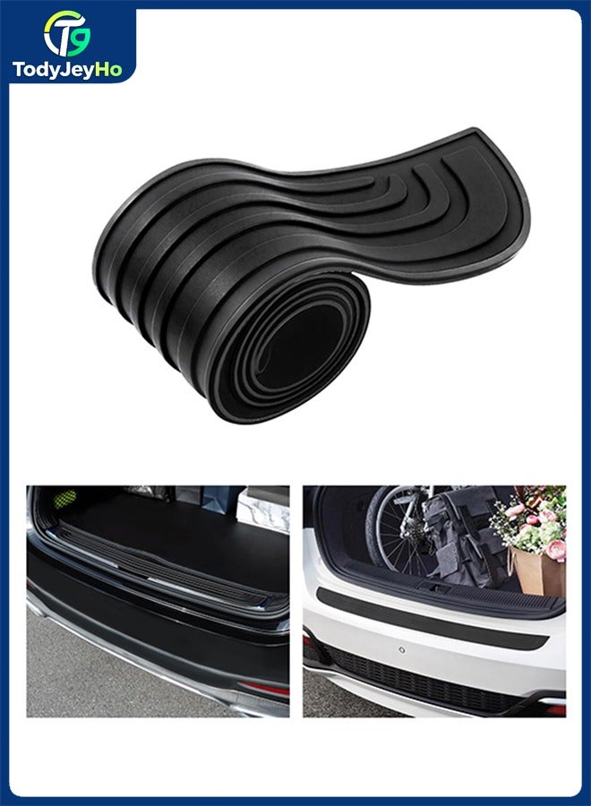 TodyJeyHo Car Rear Bumper Protector Guard,Rubber Car Rear Bumper Guard with Strong Adhesive for Protecting Trunk,Universal Car Accessories Exterior (Black) - Image 1
