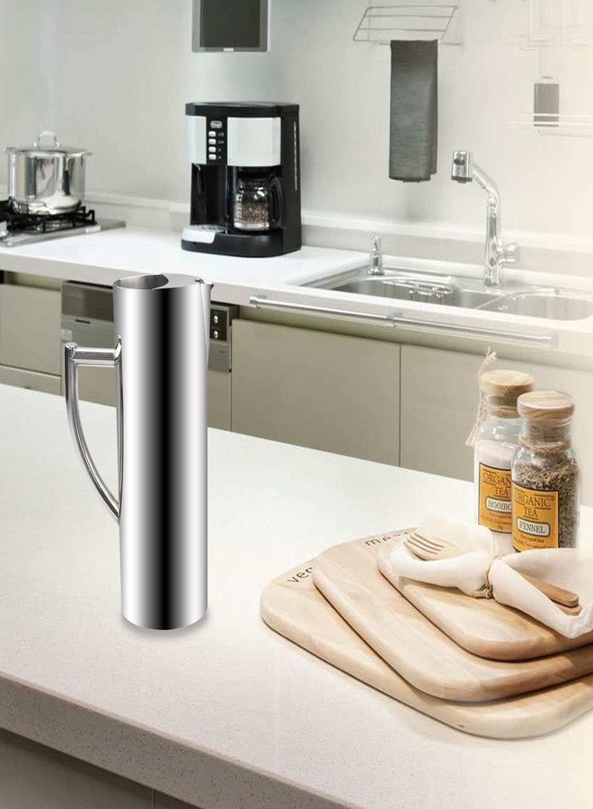MUGLIO Stainless Steel Water Pitcher - 60 OZ Silver Slender Metal Pitcher for Beverages by MUGLIO - Image 5