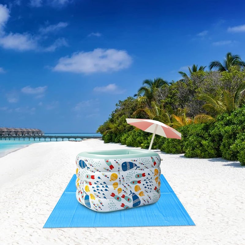 comfrt Swimming Pool Mat for Garden Outdoor Thicken Paddling Family Pools Can Use as Pool Cover Swimming Pool Cloth, Pool Solar Cover Protector, Inflatable Pool Keeps Out Leaves Debris Dirt (192.13x192.13in) - Image 2