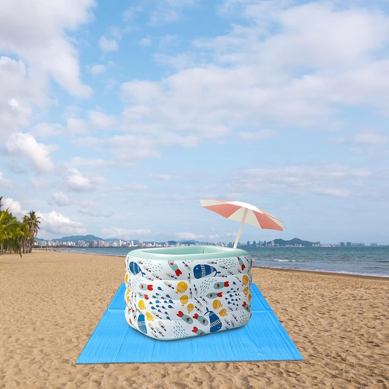 comfrt Swimming Pool Mat for Garden Outdoor Thicken Paddling Family Pools Can Use as Pool Cover Swimming Pool Cloth, Pool Solar Cover Protector, Inflatable Pool Keeps Out Leaves Debris Dirt (192.13x192.13in) - Image 3