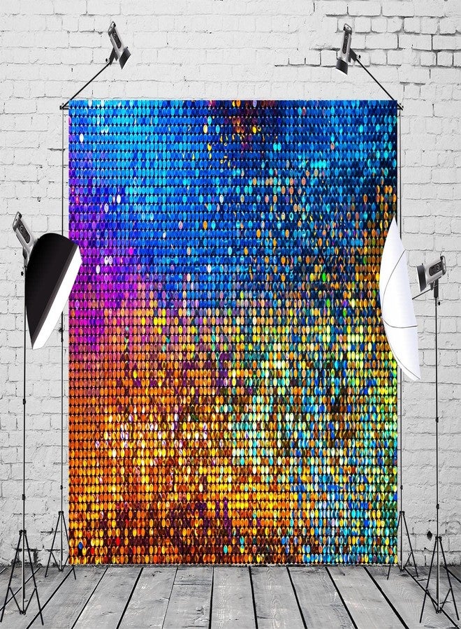 بيليكو خلفية من قماش بيليكو مقاس 7 × 5 قدم، بتصميم كرة ديسكو لامعة مجردة، خلفية لامعة ملونة، ديكورات حفلات ديسكو، لوازم حفلات رقص ديسكو مستوحاة من السبعينيات، دعائم استوديو تصوير حفلات أعياد الميلاد وحفلات الزفاف - Image 3