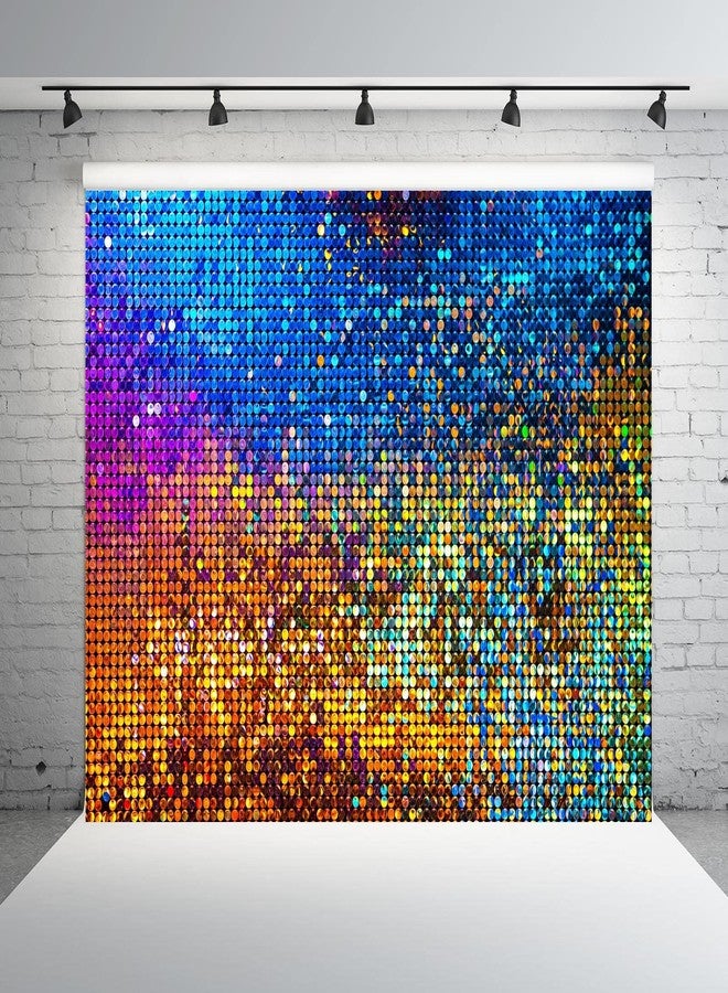 بيليكو خلفية من قماش بيليكو مقاس 7 × 5 قدم، بتصميم كرة ديسكو لامعة مجردة، خلفية لامعة ملونة، ديكورات حفلات ديسكو، لوازم حفلات رقص ديسكو مستوحاة من السبعينيات، دعائم استوديو تصوير حفلات أعياد الميلاد وحفلات الزفاف - Image 4