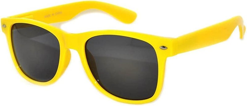 OWL Classic Vintage Sunglasses 80s Style with Clear Lens, Smoke Lens Nerdy Colorful Frames - Image 1