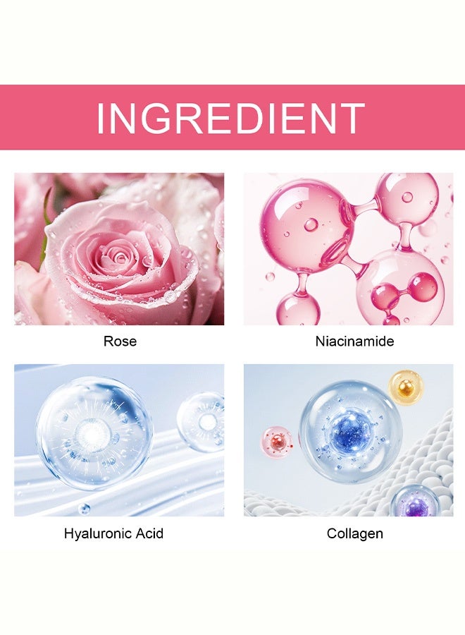 LANEMAY Rose Rejuvenation Clay Stick Mask,Niacinamide & Hyaluronic Acid Cleansing Mask Stick, Deep Pore Cleansing Oil Control, Hydrating & Brightening Face Mask for All Skin Types 9g - Image 5