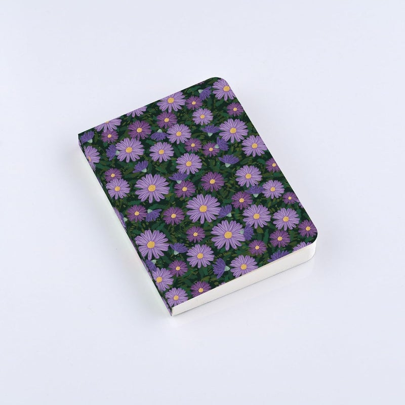 FACTOR NOTES دفتر رسم: بحجم جيب A6، سطح متوسط محبب ناعم 120 جرام (زهور صغيرة) - Image 4