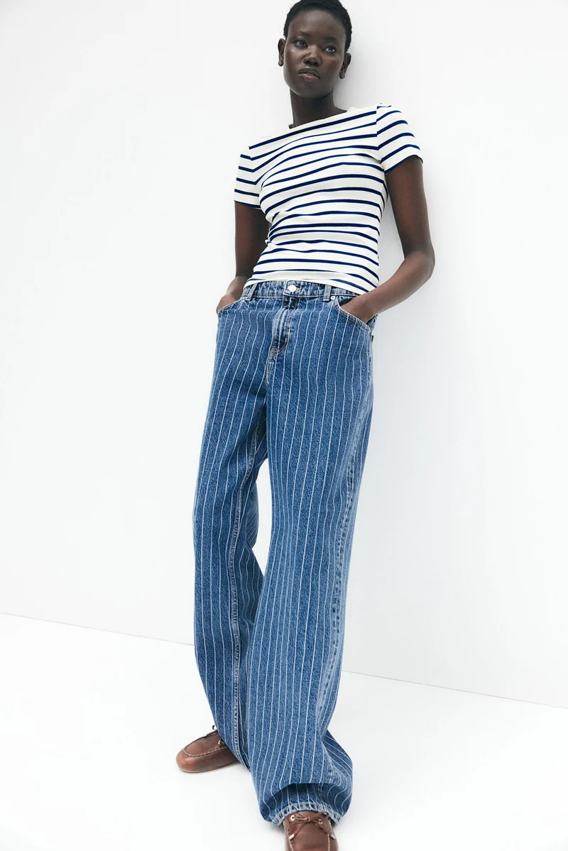 اتش اند ام تي-شيرت من خامة مرنة