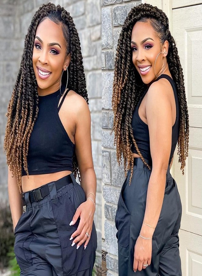 Lady Miranda Passion Twist Hair 18 Inch Jerry Curl Crochet Hair 3X Braid Hair Passion Twist Crochet Hair for Black Women Afro kinky Curly Braiding Hair Extensions (T30#) - Image 2