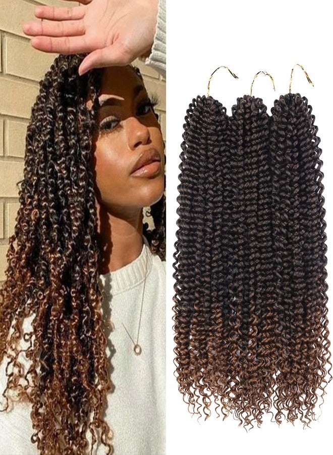 Lady Miranda Passion Twist Hair 18 Inch Jerry Curl Crochet Hair 3X Braid Hair Passion Twist Crochet Hair for Black Women Afro kinky Curly Braiding Hair Extensions (T30#) - Image 1