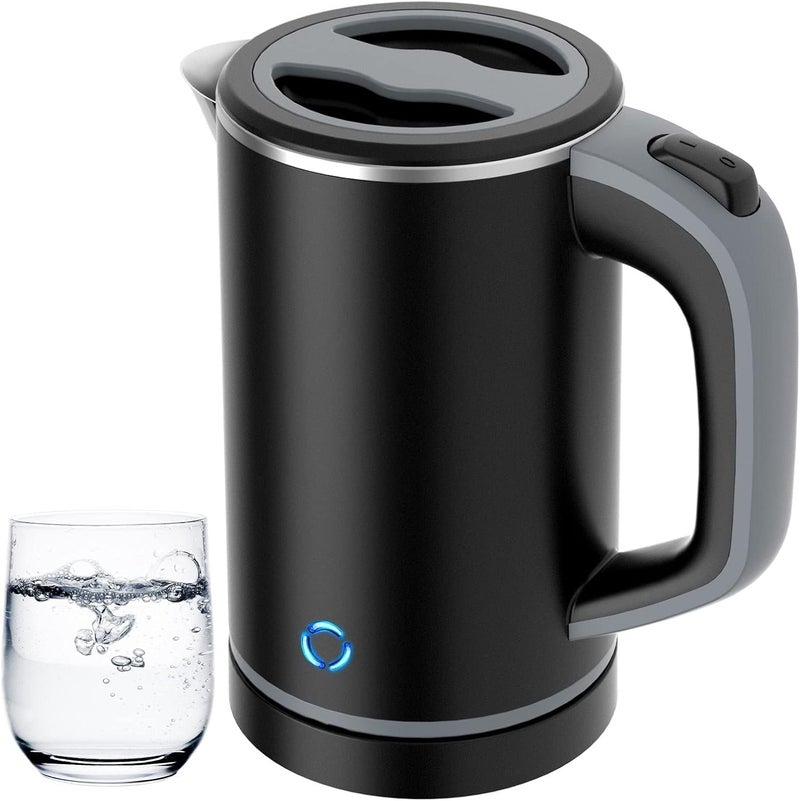 MAKINGTEC Small Electric Kettle, Travel Mini Hot Water Boiler Heater, 304 Stainless Steel 0.8L Portable Electric Kettles or Boiling Water, with Auto Shut-Off for Camping, Travel, Office and More. - Image 1