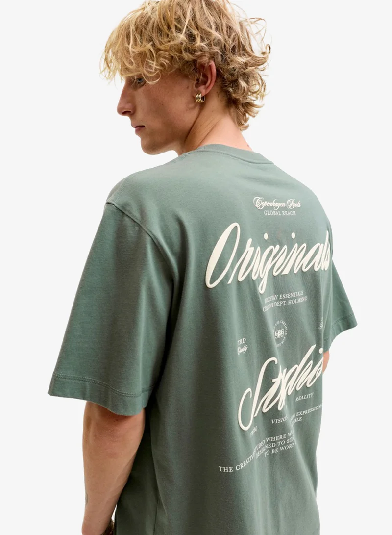 JACK & JONES Laurel Wreath AW 26 Casual Crew Neck T-Shirt for Men | Best Price UAE