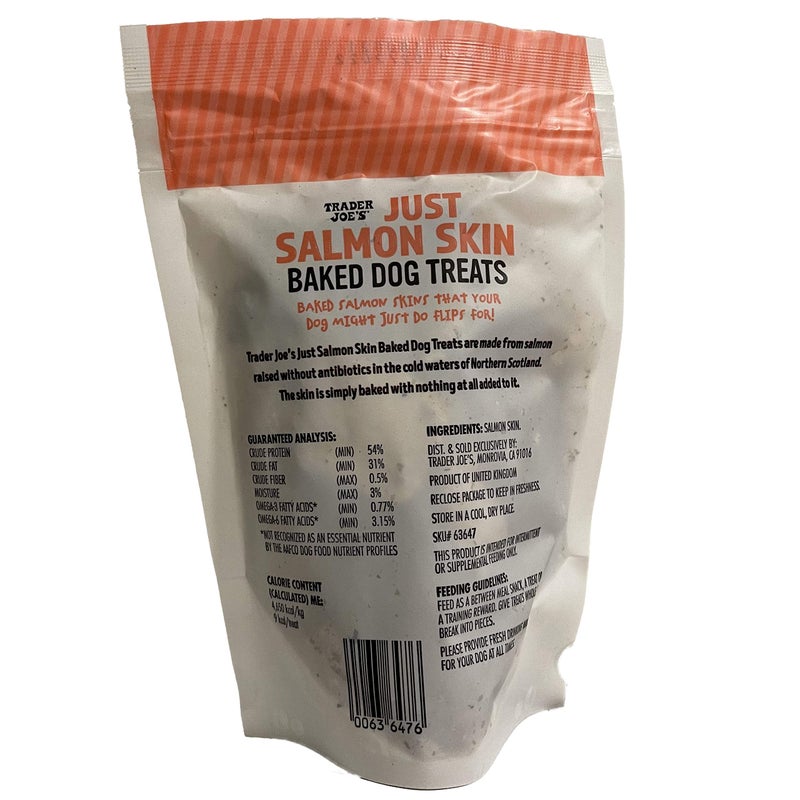 Trader Joe's Just Salmon Skin Baked Dog Treats 2oz -Pack of 2 - Image 2